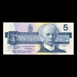 Canada, Banque du Canada, 5 dollars <br /> 1986