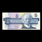 Canada, Banque du Canada, 5 dollars <br /> 1986