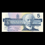 Canada, Banque du Canada, 5 dollars <br /> 1986