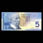 Canada, Banque du Canada, 5 dollars <br /> 2002