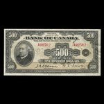 Canada, Banque du Canada, 500 dollars <br /> 1935