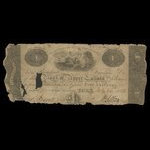 Canada, Bank of Upper Canada (York), 1 dollar <br /> 24 juillet 1822