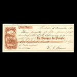 Canada, Banque du Peuple (People's Bank), 210 dollars, 22 cents <br /> 10 décembre 1860