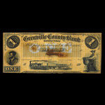 Canada, Grenville County Bank, 1 dollar <br /> 1856