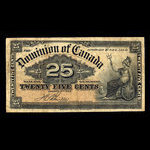 Canada, Dominion du Canada, 25 cents <br /> 2 janvier 1900