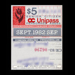 Canada, OC Transpo, 5 dollars <br /> septembre 1982