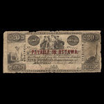 Canada, Bank of British North America, 20 piastres <br /> 1 janvier 1842