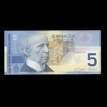 Canada, Banque du Canada, 5 dollars <br /> 2002
