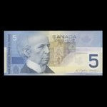 Canada, Banque du Canada, 5 dollars <br /> 2002