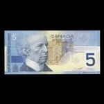 Canada, Banque du Canada, 5 dollars <br /> 2002