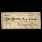Canada, Read, Stevenson & Cie., 10 cents <br /> 1 mars 1876