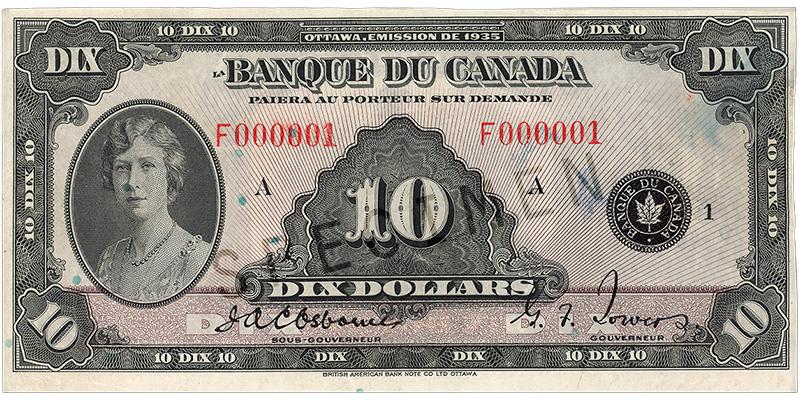 Billet de banque violet foncé, tronqué, motifs géométriques complexes, jeune femme portant un collier de perles : la princesse Marie.