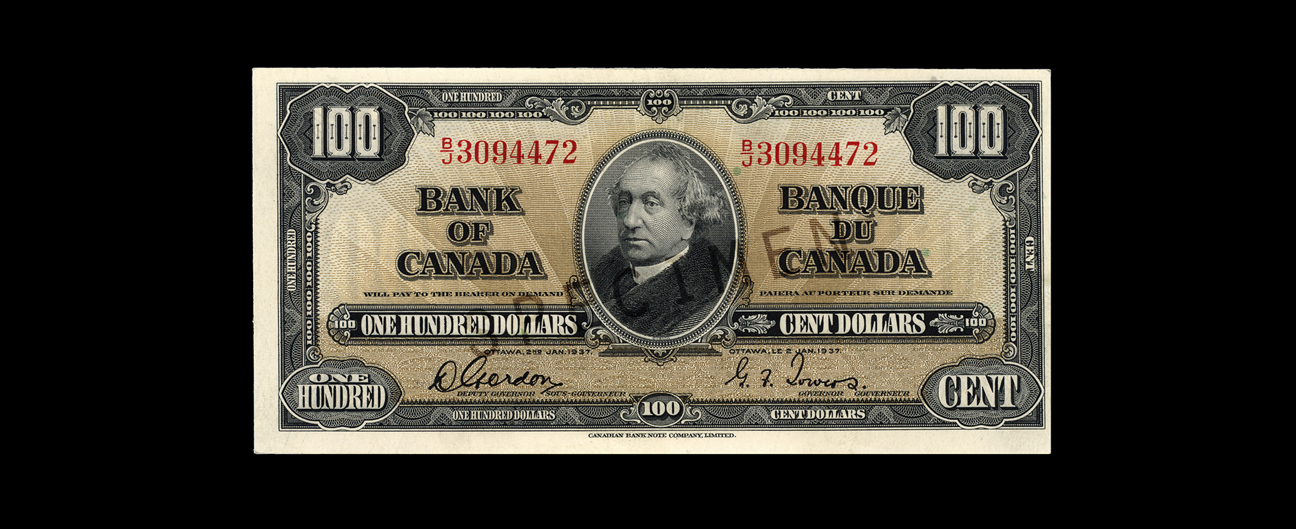 Nouveau Billet De 100 Dollars Recto Et Verso Officiel. Bank Al Maghrib