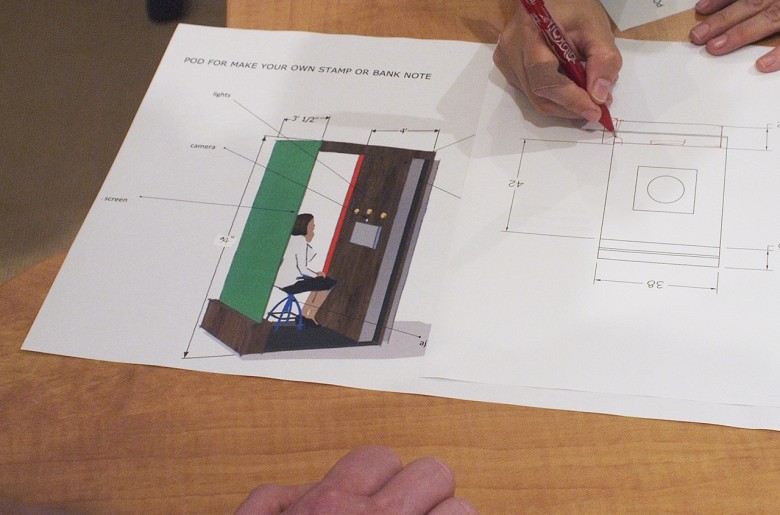 Dessin technique d’une cabine photographique