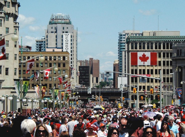 foule à la fête du Canada foule à la fête du Canada