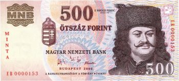 billet de banque hongrois à l’effigie du prince de Transylvanie, Francis II Rákóczi
