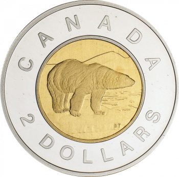 pièce de 2 $ canadienne de 1996