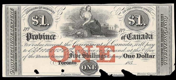 billet de banque canadien, allégorie des récoltes