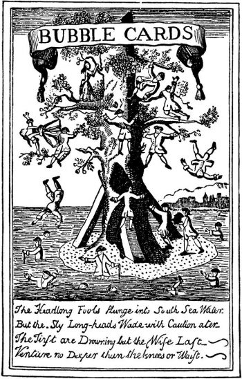 illustration du XIXe siècle où l’on voit des gens qui sautent du haut d’un arbre dans l’eau