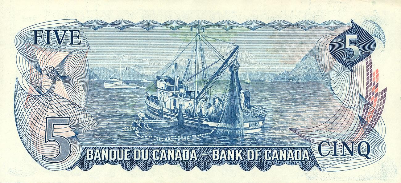 ancien billet canadien de 5 dollars