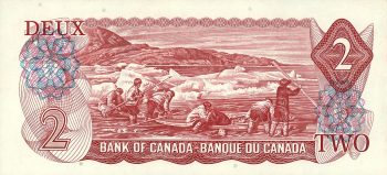 ancien billet canadien de 2 dollars