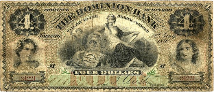 ancien billet de banque au graphisme chargé et détaillé