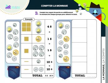 Document, formes, images de différentes combinaisons de pièces canadiennes et espaces vides