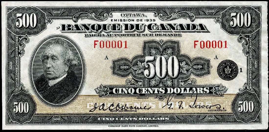 Voici un des billets canadiens les plus rares et les plus recherchés. Il n’en reste que quelques spécimens, et encore moins n’ont jamais été retrouvés. Aucun spécialiste n’ose s’avancer sur leur valeur. 