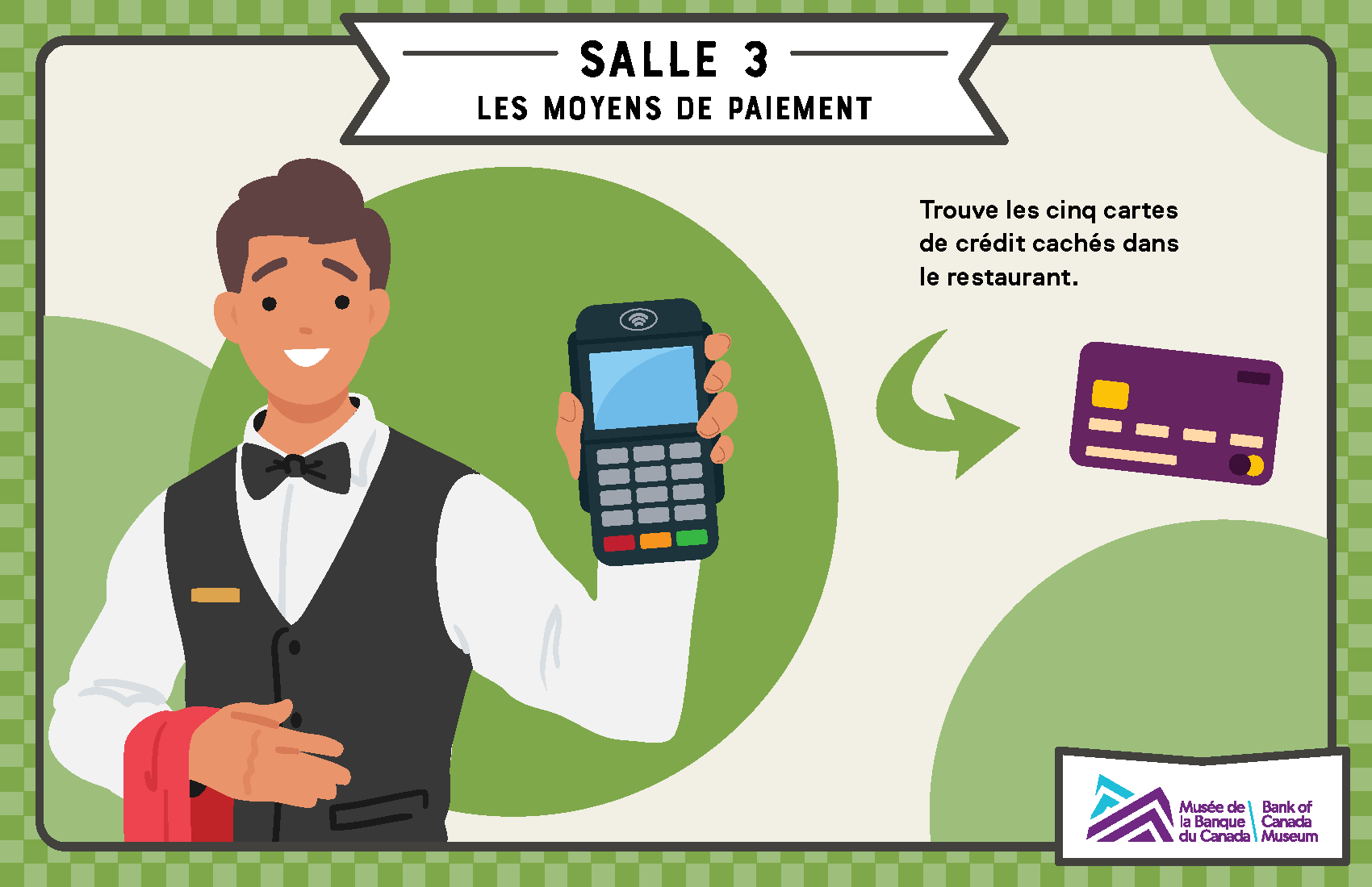 Cinq casse-têtes ayant pour thème un restaurant.