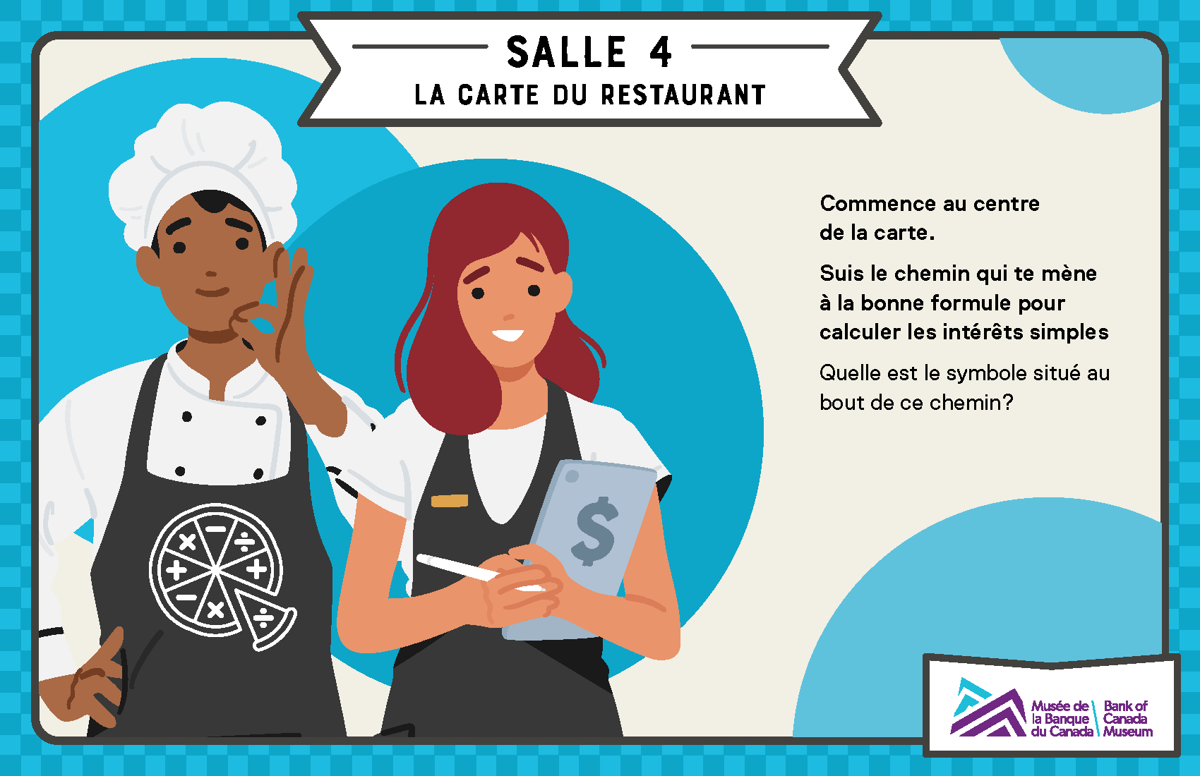 Cinq casse-têtes ayant pour thème un restaurant.