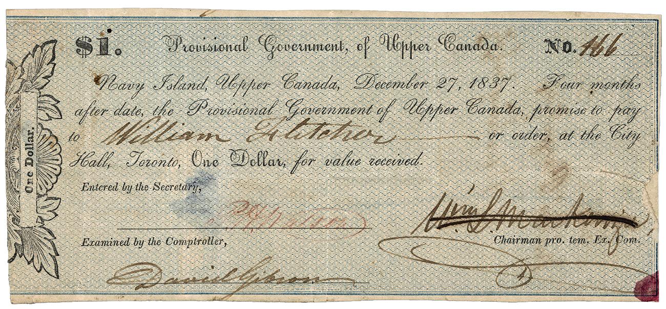 Ce document financier manuscrit avec des caractères imprimés ressemble à un vieux chèque jauni.